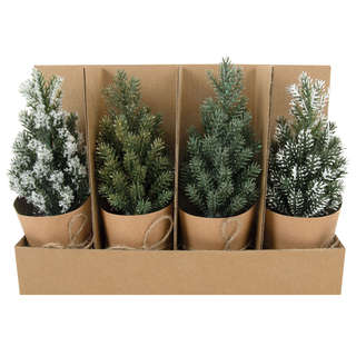 Ель новогодняя искусственная 16 см, с напылением, ассорти. Це...