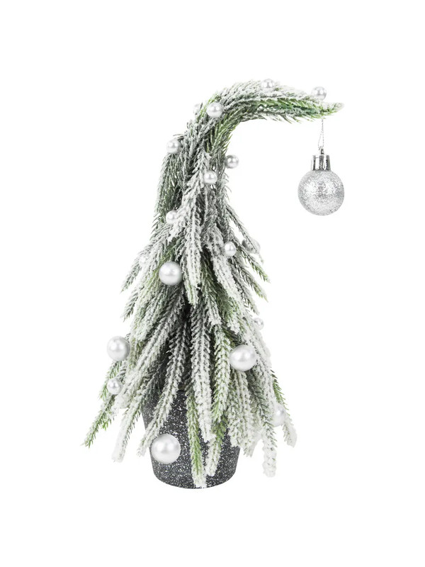 Ель новогодняя искусственная 25 см 'Елка-гном' заснеженная