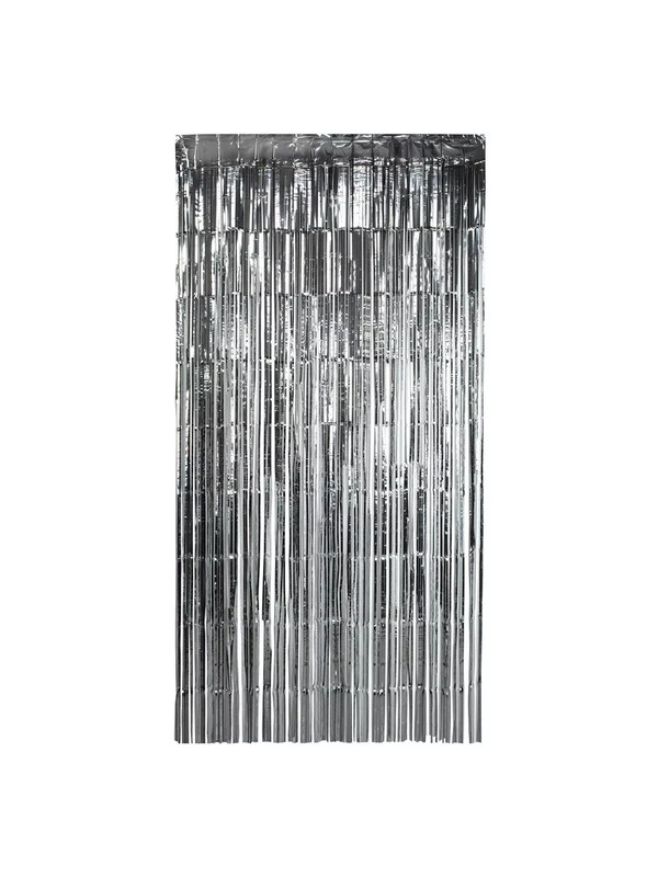 Дождик-занавес для праздника, длина 2 м, ширина 1 м, серебристый