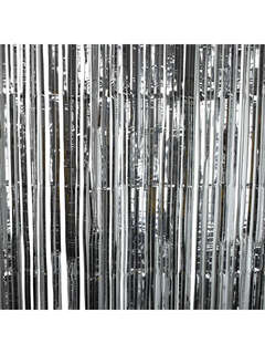 Дождик-занавес для праздника, длина 2 м, ширина 1 м, серебристый 5