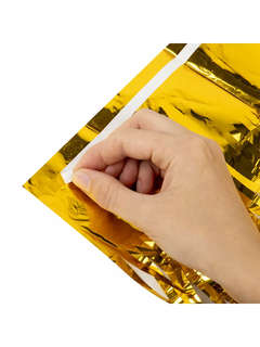 Дождик-занавес для праздника, длина 2 м, ширина 1 м, золотистый 3