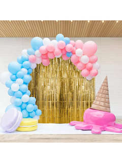 Дождик-занавес для праздника, длина 2 м, ширина 1 м, золотистый 7