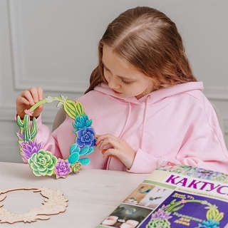 Кактусы: Заготовка из дерева для раскрашивания 6