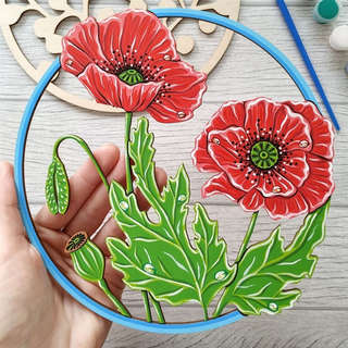 Полевые цветы: Заготовка из дерева для раскрашивания 5