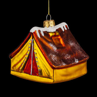 Украшение Походная палатка, 8 см, стекло, ErichKrause Decor