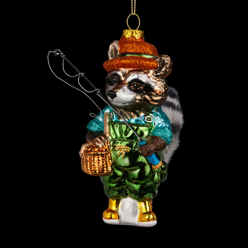 Украшение Енот-рыбак, 13 см, стекло, ErichKrause Decor