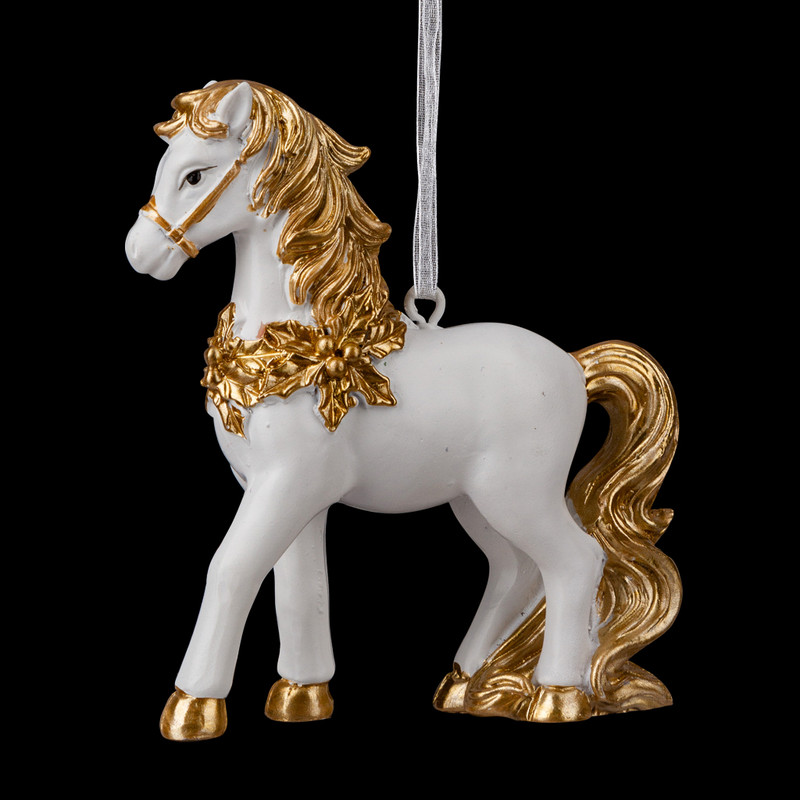 Украшение 'Лошадка золотая грива' 8 см, ErichKrause Decor