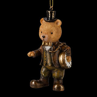 Украшение 'Медведь с часами' 9 см, ErichKrause Decor