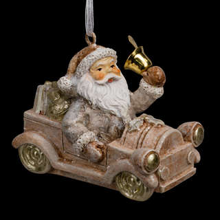 Украшение Дед Мороз на машине, 7 см, ErichKrause Decor