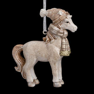 Украшение Лошадка в шапке, 9 см, ErichKrause Decor