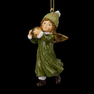 Украшение Ангел со снежком рождественский, 8 см, ErichKrause ...