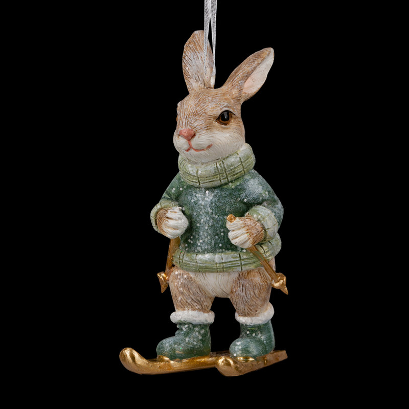 Украшение Заяц лыжник, 8.5 см, ErichKrause Decor