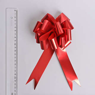 Бант-шар №3 металлик, красный 3