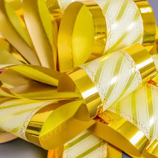 Бант-шар №5, золотистый 3