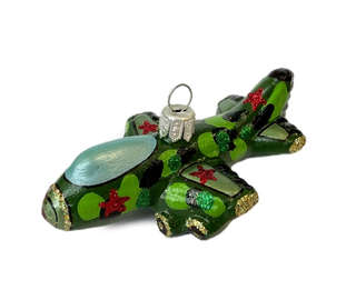 Ёлочное украшение 'Самолет', стекло, в подарочной упаковке