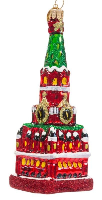 Ёлочное украшение 'Кремль' 14 см, стекло, в подарочной упаковке