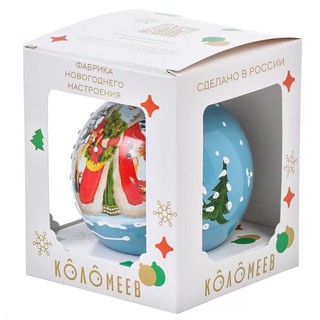 Елочный шар 'Дед Мороз', 10 см, стекло, КУ-100-224197 2