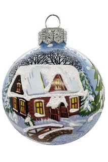 Шар 'Пейзаж ' 6.5 см, стекло, в подарочной упаковке, Коломеев