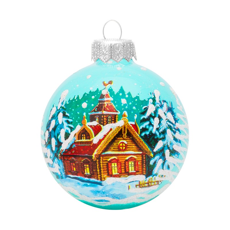 Шар 'Волшебный домик' 6.5 см, стекло, в подарочной упаковке, Коломеев