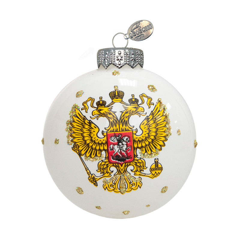 Шар 'Герб России' 6.5 см, стекло, Коломеев
