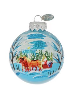 Шар 'Тройка быстрая' 6.5 см, стекло, в подарочной упаковке, К...