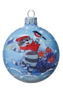 Шар 'Кот Матроскин, Простоквашино' 8 см, стекло, в подарочной...