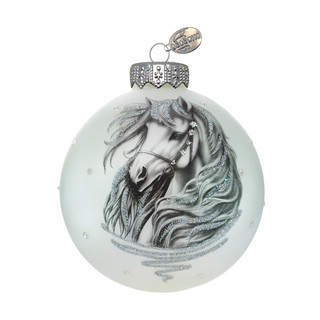 Шар 'Конь контурный' 8 см, стекло, в подарочной упаковке, Кол...