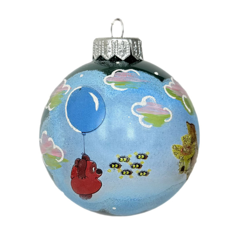 Шар 'Винни-Пух' 8 см, стекло, в подарочной упаковке, Коломеев