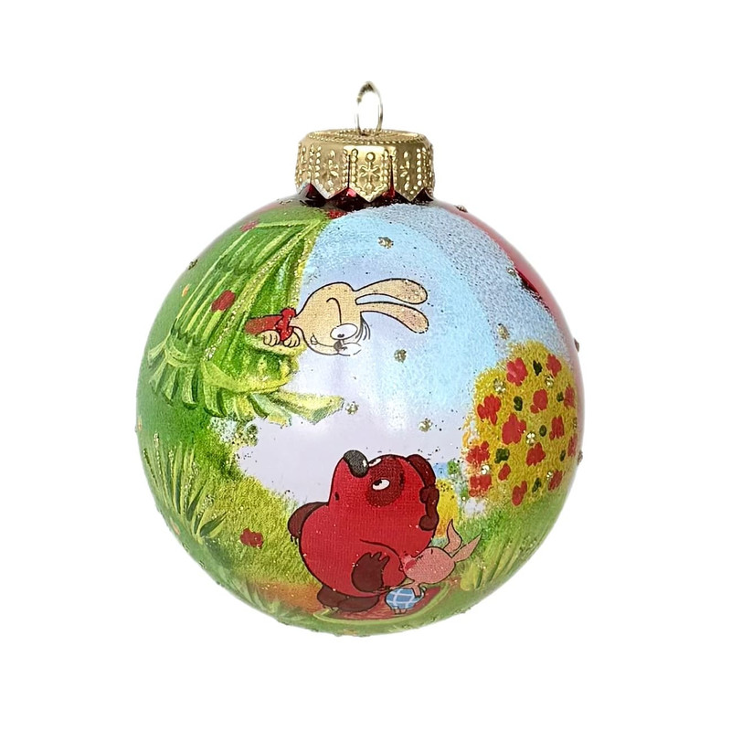 Шар 'Винни-Пух 4' 8 см, стекло, в подарочной упаковке, Коломеев