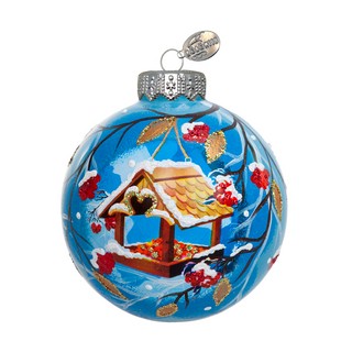 Шар 'Зимнее чудо 2' 8 см, стекло, в подарочной упаковке, Коло...