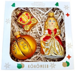 Набор елочных украшений 'Сказка Золушка' из 3-х фигурок, Коло...