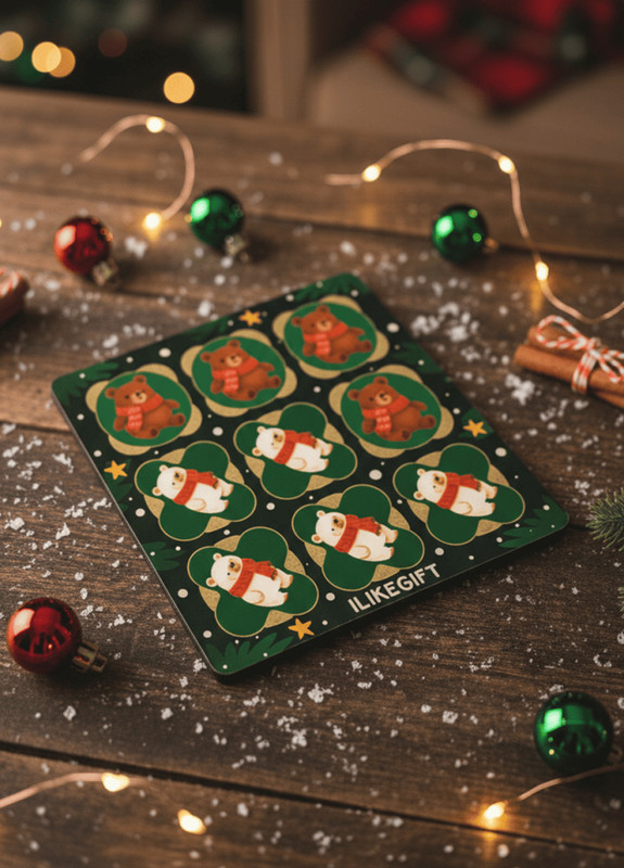 Игра настольная из дерева 'Крестики-нолики Мишки', iLikeGift