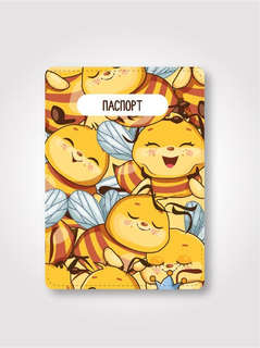 Обложка для паспорта 'Весёлые пчёлки', плотность 600 мкм