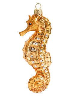 Елочное украшение 'Золотой морской конек' Holiday Classics