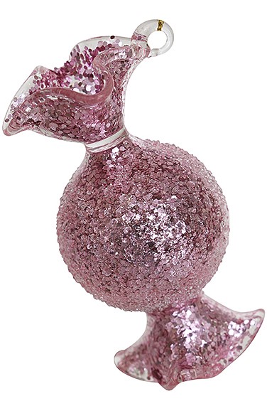 Елочное украшение 'Конфета Искристая Розовая' Holiday Classics