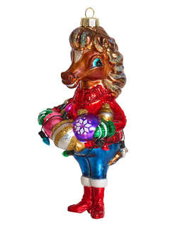 Елочное украшение 'Лошадка с гирляндой' символ года 2026 Holi...