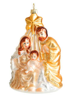 Елочное украшение 'Святое семейство под звездой' 13 см, стекло, Holiday Classics 1