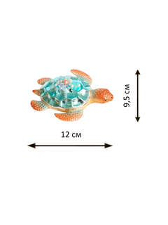 Елочное украшение 'Черепаха бирюзовая' 12 см, стекло, Holiday Classics 2