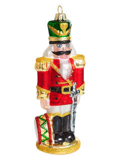 Елочное украшение 'Щелкунчик с саблей и барабаном' 14 см, сте...