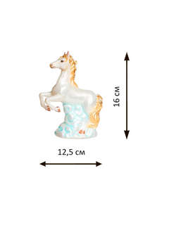 Елочное украшение 'Лошадка на облачке' символ года 2026, 16 см, стекло, Holiday Classics, в ассортименте 3