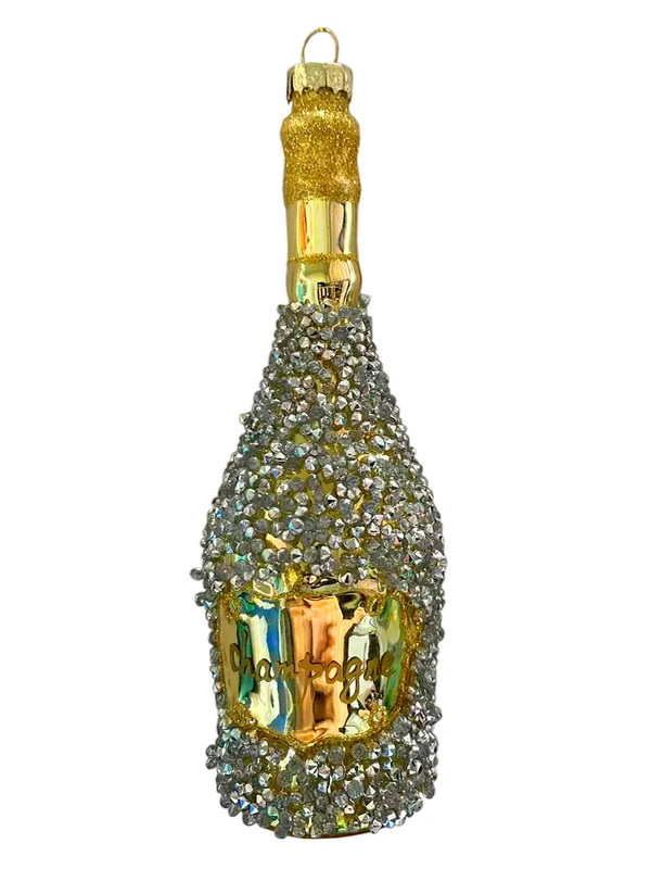 Елочное украшение 'Шампанское 'Старинный погребок' 15 см, стекло, Holiday Classics