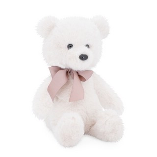 Медвежонок Тёпа, 25 см, белый, с пудровым бантом, Orange Toys