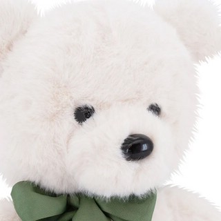 Медвежонок Тёпа, 25 см, белый, с зеленым бантом, Orange Toys 5