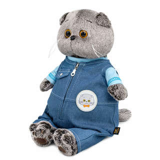 Кот Басик в комбинезоне 'Деним' 25 см, BudiBasa 2