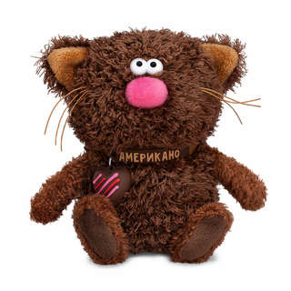 Кот Американо, 12 см, Кофейные коты, коллекция 'Валентинки', ...