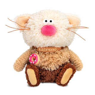 Кот Капучино, 12 см, Кофейные коты, коллекция 'Валентинки', B...