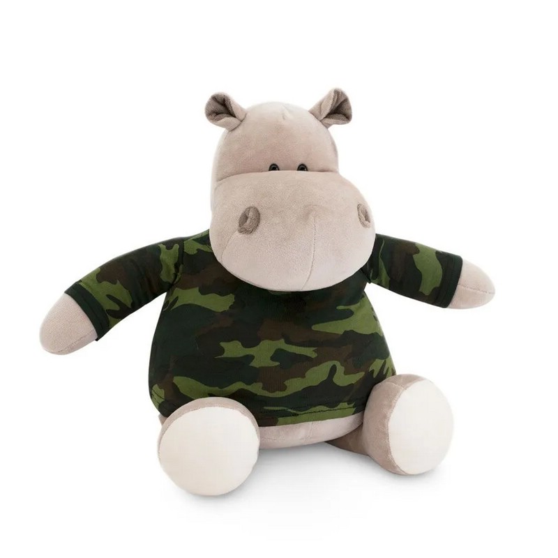 Бегемот в армейской футболке, 30 см, Orange Toys