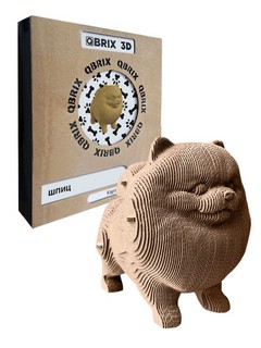 3D конструктор Шпиц, картон, 125 деталей, QBRIX 20099