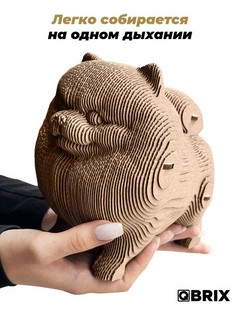 3D конструктор Шпиц, картон, 125 деталей, QBRIX 20099 3