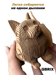 3D конструктор Забавный Корги, картон, 65 деталей, QBRIX 20109 4